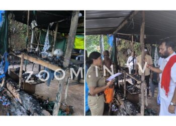 ಪುತ್ತೂರು : ಅಂಗಡಿಯೊಂದಕ್ಕೆ ಬೆಂಕಿ | ಅಪಾರ ನಷ್ಟ : ಪುತ್ತಿಲ ಭೇಟಿ