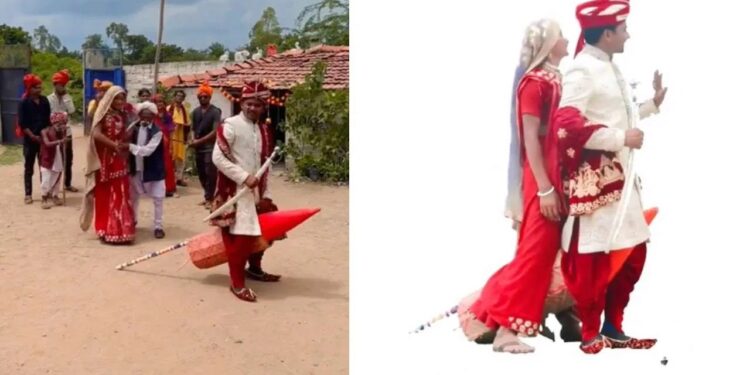 ಟಾಟಾ, ಬೈ ಬೈ.., ವಧುವನ್ನ ರಾಕೆಟ್‌ನಲ್ಲಿ ಹಾರಿಸ್ಕೊಂಡು ಹೋದ ವರ!