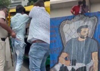 ಹುಚ್ಚಾಟ ಮೆರೆದ ದರ್ಶನ್ ಅಭಿಮಾನಿ ; ಪೊಲೀಸರಿಂದ ಲಾಠಿಚಾರ್ಜ್!