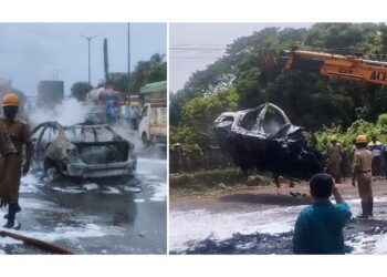ಮಂಗಳೂರು : ಚಲಿಸುತ್ತಿರುವಾಗಲೇ ಬೆಂಕಿಗೆ ಆಹುತಿಯಾದ ಕಾರು!