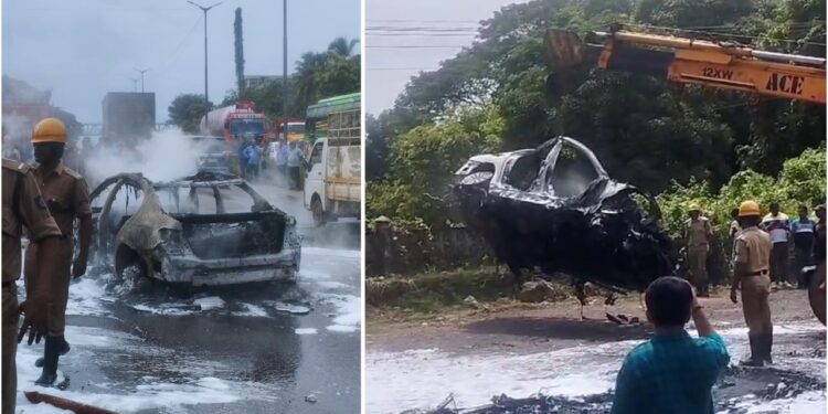 ಮಂಗಳೂರು : ಚಲಿಸುತ್ತಿರುವಾಗಲೇ ಬೆಂಕಿಗೆ ಆಹುತಿಯಾದ ಕಾರು!