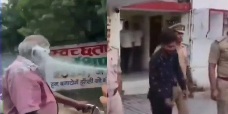 ಸೈಕಲ್‌ನಲ್ಲಿ ಹೋಗುತ್ತಿದ್ದ ವೃದ್ಧನ ಮುಖಕ್ಕೆ ನಡುರಸ್ತೆಯಲ್ಲಿ ಫೋಮ್​​​​ ಸ್ಪ್ರೇ : ಹುಚ್ಚಾಟ ಮೆರೆದ ಯುವಕನಿಗೆ ಪೊಲೀಸರಿಂದ ಬಿಸಿ ಬಿಸಿ ಕಜ್ಜಾಯ