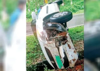 ಸುಳ್ಯ : ನಿಯಂತ್ರಣ ತಪ್ಪಿ ಕಾರು ಪಲ್ಟಿ!