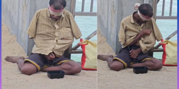 ಕೈಗಳಿದ್ದರೂ ಇಲ್ಲದಂತೆ ನಟಿಸಿ ಭಿಕ್ಷೆ ಬೇಡಿದ ಭಿಕ್ಷುಕ!