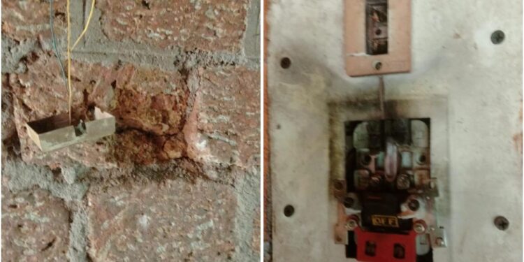 ವಿಟ್ಲ : ಕೇಪು, ಅಳಿಕೆಯಲ್ಲಿ ಸಿಡಿಲು ಬಡಿದು ಮನೆಗೆ ಹಾನಿ