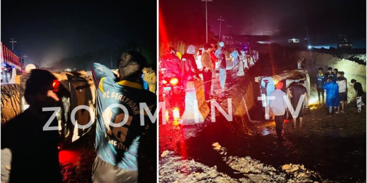 ಕಲ್ಲಡ್ಕ: ನಿಯಂತ್ರಣ ತಪ್ಪಿ ಕಾರು ಪಲ್ಟಿ..!!!