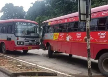 ಗುಂಡ್ಯ : ಕೆ.ಎಸ್‌.ಆರ್‌.ಟಿ.ಸಿ ಬಸ್ ಗಳ ನಡುವೆ ಡಿಕ್ಕಿ ; ದಂಪತಿಗೆ ಗಾಯ!