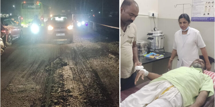 ಉಪ್ಪಿನಂಗಡಿ : ಬೈಕ್ ಸ್ಕಿಡ್ : ಸರ್ವಿಸ್ ರಸ್ತೆ ನಿರ್ಮಿಸದ ಕೆಎನ್ಆರ್ ಸಂಸ್ಥೆಯ ವಿರುದ್ಧ ದೂರು..!!!