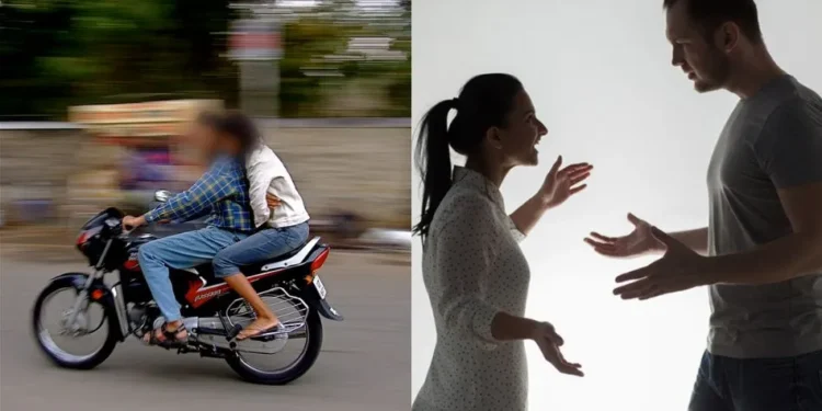 ಹೆಲ್ಮೆಟ್ ಹಾಕದೆ ಪತಿಯ ಬೈಕ್ ರೈಡ್ : ಕೇಸ್ ಕೊಟ್ಟ ಪತ್ನಿ: ಕಾರಣ ಕೇಳಿದ್ರೆ ಶಾಕ್ ಆಗ್ತಿರಾ..!!!