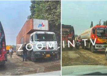 ಮೆಲ್ಕಾರ್: ಕೈಕೊಟ್ಟ ಲಾರಿಯಿಂದ ಮಂಗಳೂರು ರಸ್ತೆ ಫುಲ್ ಬ್ಲಾಕ್ ..!!!