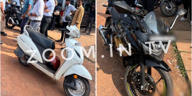 ಪುತ್ತೂರು: ಬೈಕ್ – ಆಕ್ಟಿವಾ ಡಿಕ್ಕಿ..!!!