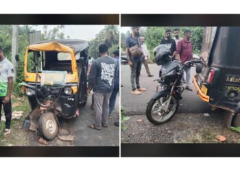 ವಿಟ್ಲ: ಆಟೋ – ಬೈಕ್ ನಡುವೆ ಡಿಕ್ಕಿ: ಮೂವರು ಗಂಭೀರ..!!!