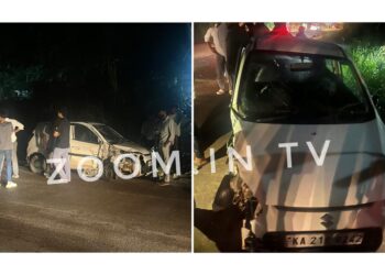 ಪುತ್ತೂರು: ಕಾರು ಮತ್ತು ಟ್ಯಾಂಕರ್ ನಡುವೆ ಡಿಕ್ಕಿ..!!!