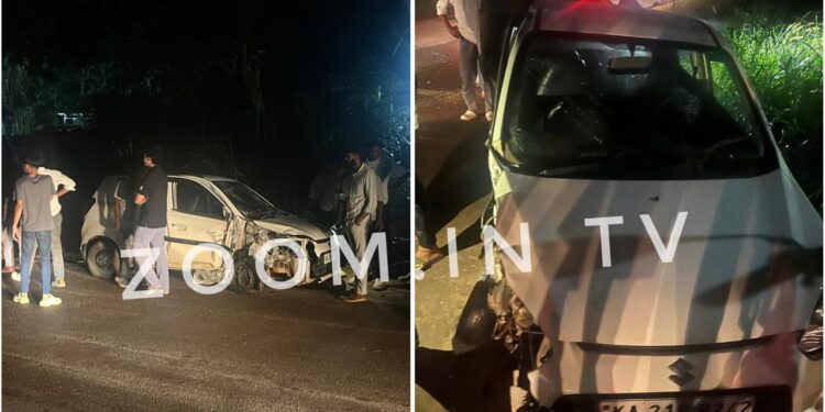 ಪುತ್ತೂರು: ಕಾರು ಮತ್ತು ಟ್ಯಾಂಕರ್ ನಡುವೆ ಡಿಕ್ಕಿ..!!!