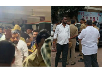 ದ.ಕ. ಕಾಂಗ್ರೆಸ್‌ ಕಚೇರಿಯಲ್ಲೇ ನಾಯಕರ ನಡುವೆ ಹೊಡೆದಾಟ…!!!!