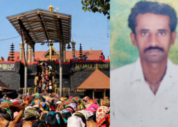 ಶಬರಿಮಲೆ ದೇಗುಲದ ಶೆಲ್ಟರ್ ಮೇಲಿನಿಂದ ಜಿಗಿದು ಅಯ್ಯಪ್ಪ ಮಾಲಾಧಾರಿ ಆತ್ಮಹತ್ಯೆ..!!