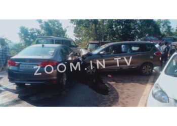 ಪುತ್ತೂರು: ಮೂರು ಕಾರುಗಳ ನಡುವೆ ಸರಣಿ ಅಪಘಾತ..!!!!