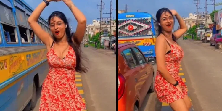 Viral: ರಸ್ತೆ ಡಿವೈಡರ್ ಮೇಲೆ ನಿಂತು ಯುವತಿಯ ಅಸಭ್ಯ ನೃತ್ಯ