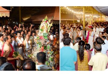 ಮಹಾಲಿಂಗೇಶ್ವರ ದೇವಸ್ಥಾನದಲ್ಲಿ ಧನುಪೂಜೆ ಸಂಪನ್ನ: ರಾತ್ರಿ ಶ್ರೀ ದೇವರಿಗೆ ಕನಕಾಭಿಷೇಕ