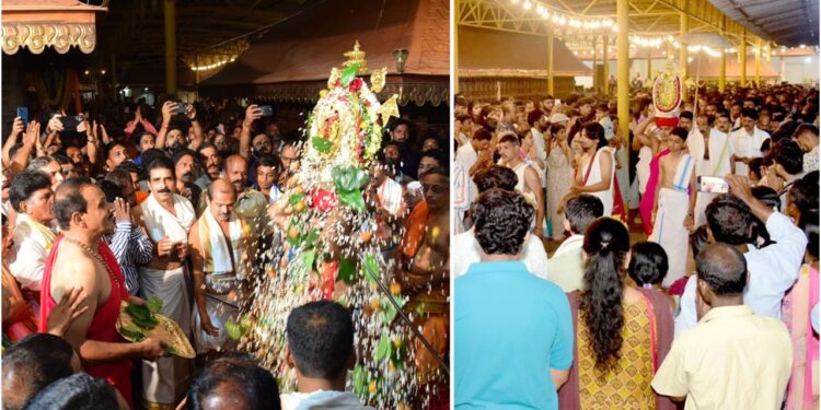 ಮಹಾಲಿಂಗೇಶ್ವರ ದೇವಸ್ಥಾನದಲ್ಲಿ ಧನುಪೂಜೆ ಸಂಪನ್ನ: ರಾತ್ರಿ ಶ್ರೀ ದೇವರಿಗೆ ಕನಕಾಭಿಷೇಕ