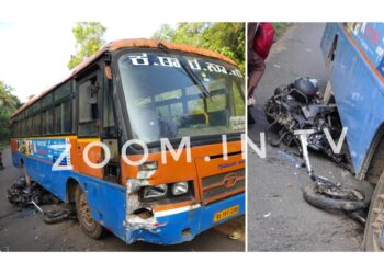 ಪುತ್ತೂರು: ಕೆಎಸ್ ಆರ್ ಟಿ ಸಿ ಬಸ್ ಮತ್ತು ಬೈಕ್ ನಡುವೆ ಡಿಕ್ಕಿ: ಇಬ್ಬರು ಗಂಭೀರ.!!!