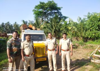 ವಿಟ್ಲ: ಅಕ್ರಮ ಮರಸಾಗಾಟ ಪತ್ತೆ …!!!!