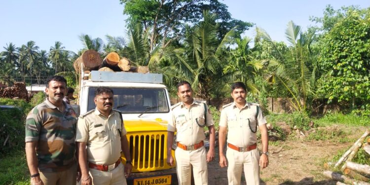 ವಿಟ್ಲ: ಅಕ್ರಮ ಮರಸಾಗಾಟ ಪತ್ತೆ …!!!!