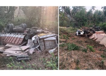 ನಿಯಂತ್ರಣ ತಪ್ಪಿ ಲಾರಿ ಪಲ್ಟಿ : ಮಂಗಳೂರು ಮೂಲದ ಯುವಕ ಮೃತ್ಯು…!!!