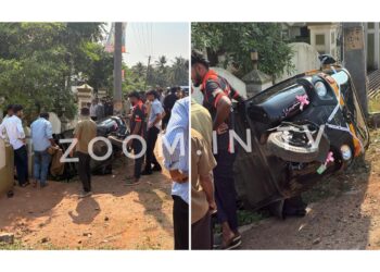 ಪುತ್ತೂರು: ಹೊಚ್ಚ ಹೊಸ ರಿಕ್ಷಾ ನಿಯಂತ್ರಣ ತಪ್ಪಿ ಪಲ್ಟಿ…!!!!