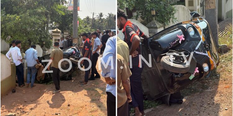 ಪುತ್ತೂರು: ಹೊಚ್ಚ ಹೊಸ ರಿಕ್ಷಾ ನಿಯಂತ್ರಣ ತಪ್ಪಿ ಪಲ್ಟಿ…!!!!