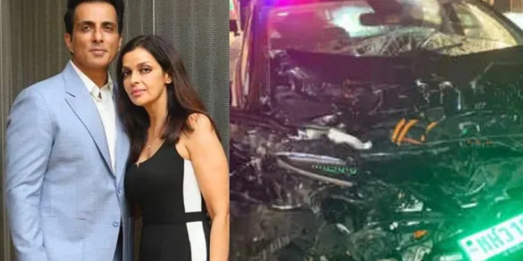 ಬಾಲಿವುಡ್ ನಟ ಸೋನು ಸೂದ್ ಪತ್ನಿ ಪ್ರಯಾಣಿಸುತ್ತಿದ್ದ ಕಾರು ಭೀಕರ ಅಪಘಾತ..!!