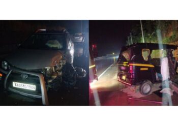 ಕಾರು-ಆಟೋ ರಿಕ್ಷಾ ನಡುವೆ ಡಿಕ್ಕಿ ಆಟೋ ಚಾಲಕ ಸ್ಥಳದಲ್ಲೇ ಸಾವು…!!