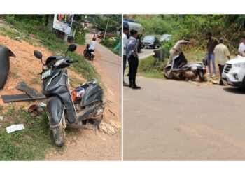 ಪುತ್ತೂರು: ಕಾರ್ ಮತ್ತು ಆಕ್ಟಿವಾ ನಡುವೆ ಡಿಕ್ಕಿ : ಆಕ್ಟಿವಾ ಸವಾರ ಗಂಭೀರ..!!!