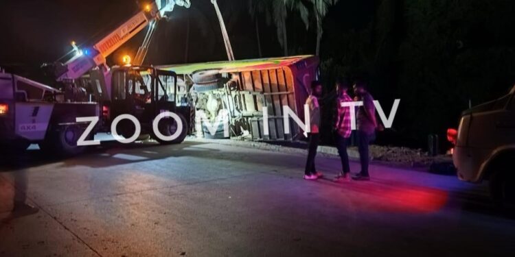 ನೆಲ್ಯಾಡಿ: ಬಸ್ ಪಲ್ಟಿ : ಓರ್ವ ಮೃತ್ಯು ಹಲವರಿಗೆ ಗಾಯ..!!