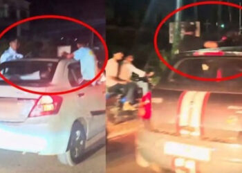 ಕಡಬ: ಚಲಿಸುತ್ತಿದ್ದ ಕಾರಿನ ಬಾಗಿಲು, ಮೇಲ್ಭಾಗದಲ್ಲಿ ಕುಳಿತು ಯುವಕರಿಂದ ಅಪಾಯಕಾರಿ ಸ್ಟಂಟ್ : ಪ್ರಕರಣ ದಾಖಲು..!!