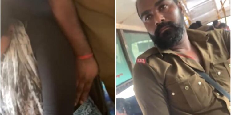 ಕೆಎಸ್​ಆರ್​ಟಿಸಿ ಬಸ್​ನಲ್ಲಿ ಕಂಡಕ್ಟರ್​ನಿಂದ ಯುವತಿಗೆ ಲೈಂಗಿಕ ಕಿರುಕುಳ: ವಿಡಿಯೋ ವೈರಲ್ :  ಆರೋಪಿ ಪೊಲೀಸ್ ಬಲೆಗೆ..!!