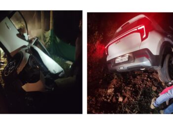 ಚಾಲಕನ ನಿಯಂತ್ರಣ ತಪ್ಪಿ ಕಾರು ಪಲ್ಟಿ..!!!