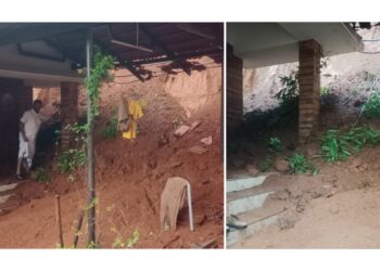 ಪುತ್ತೂರು: ಮನೆ ಮೇಲೆ ಬರೆ ಕುಸಿತ: ಎರಡು ದಿನ ಕಳೆದರೂ ಬೇಟಿ ನೀಡಿದ ಅಧಿಕಾರಿಗಳು…!!!