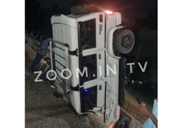 ನಾಯಿ ಅಡ್ಡ ಬಂದ ಪರಿಣಾಮ ಕಾರು ಪಲ್ಟಿ…!!!!