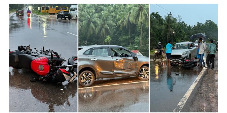 ಪುತ್ತೂರು: ಕಾರು ಮತ್ತು ಬೈಕ್ ಡಿಕ್ಕಿ: ಬೈಕ್ ಸವಾರನಿಗೆ ಗಾಯ..!!