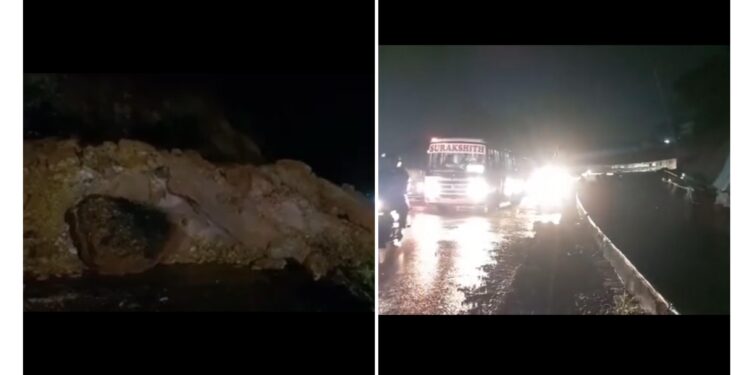 ಮಂಗಳೂರು: ರಾಷ್ಟ್ರೀಯ ಹೆದ್ದಾರಿಯಲ್ಲಿ ಗುಡ್ಡ ಕುಸಿತ, ಒಂದು ಬದಿ ರಸ್ತೆ ಸಂಚಾರ ಬಂದ್..!!