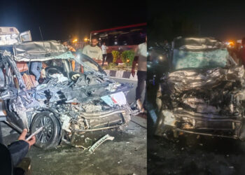 ಭೀಕರ ರಸ್ತೆ ಅಪಘಾತ : ನಾಲ್ವರ ಸಾವು..!!