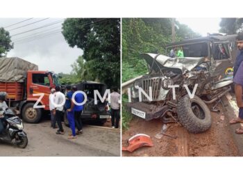 ಪುತ್ತೂರು: ಲಾರಿ ಮತ್ತು ಜೀಪ್ ನಡುವೆ ಡಿಕ್ಕಿ: ಚಾಲಕ ಆಸ್ಪತ್ರೆಗೆ ದಾಖಲು..!!