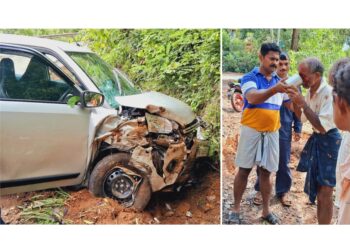 ವಿಟ್ಲ: ಚಾಲಕನ ನಿಯಂತ್ರಣ ತಪ್ಪಿ ಪಾದಚಾರಿಗೆ ಗುದ್ದಿದ ಕಾರು..!!!