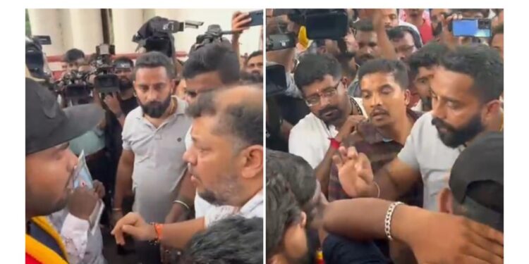 ಧರ್ಮಸ್ಥಳ ದ್ವಾರದ ಬಳಿ ಮಾತಿನ ಚಕಮಕಿ: ಪಾದಯಾತ್ರೆ ಮೂಲಕ ಲೈವ್ ಮಾಡುತ್ತಾ ಬಂದ ಕಬ್ಜಾ ಶರಣ್ ತಂಡ: ಶರಣ್ ಮಾತಿನ ಬಗ್ಗೆ ಗ್ರಾಮಸ್ಥರ ತಗಾದೆ..!!