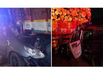 ಹೆಜಮಾಡಿ ಬಳಿ ಲಾರಿಯ ಹಿಂಬದಿಗೆ ಕಾರು ಡಿಕ್ಕಿ : ಕೋಡಿಕೆರೆ ಲೋಕೇಶ್ ಹಾಗೂ ಕುಳಾಯಿ ವಿರಾಜ್ ಗೆ ಗಾಯ..!!