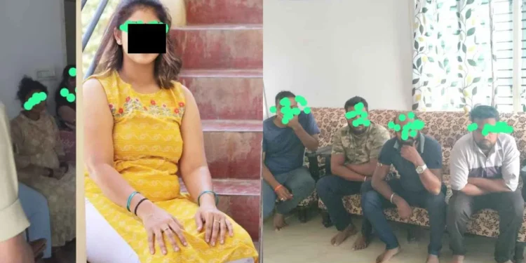 ಮನೆಯಲ್ಲೇ ಹೈಟೆಕ್ ವೇಶ್ಯವಾಟಿಕೆ ದಂಧೆ: ರೆಡ್​ ಹ್ಯಾಂಡ್ ಆಗಿ ಸಿಕ್ಕಿಬಿದ್ದ 6 ಪುರುಷರು, ಇಬ್ಬರು ಯುವತಿಯರು..!!