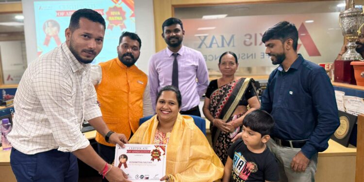 ಪುತ್ತೂರಿನ ಶುಶ್ಮಿತಾ ಸಾಲ್ಯಾನ್ ರವರಿಗೆ ಜಿಲ್ಲಾ ಮಟ್ಟದ ಸೇವಾರತ್ನ ಪ್ರಶಸ್ತಿ…!!!