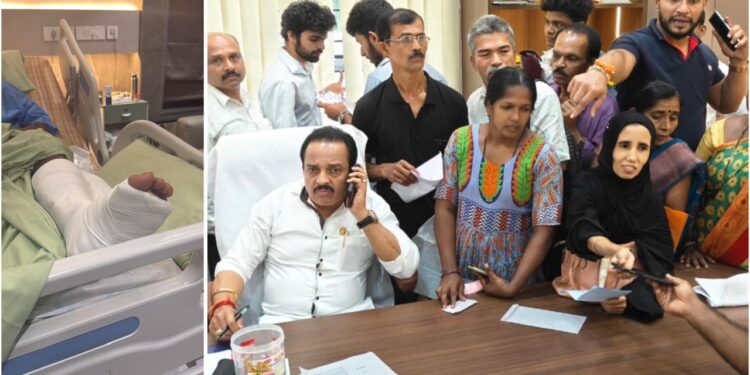 ಮಗ ಆಸ್ಪತ್ರೆಯಲ್ಲಿ …ಶಾಸಕರು ಆಫೀಸ್‌ನಲ್ಲಿ…!!ನೋವಿನ ನಡುವೆ ಅಹವಾಲು ಸ್ವೀಕರಿಸಿದ ಅಶೋಕ್ ರೈ..!