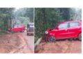 ಪುತ್ತೂರು: ಚಾಲಕನ ನಿಯಂತ್ರಣ ತಪ್ಪಿ ವಿದ್ಯುತ್ ಕಂಬಕ್ಕೆ ಗುದ್ದಿದ ಕಾರು..!!
